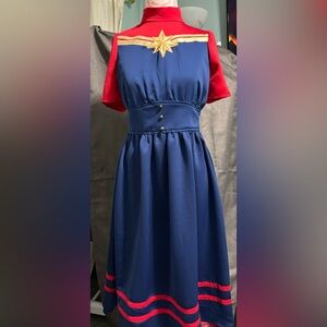 Custom made Captain Marvel dress. Size L